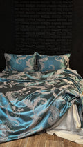 Jacquard & Cotton Sateen Bedding Set - Ocean