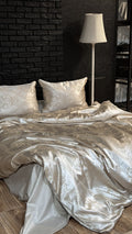 Jacquard & Cotton Sateen Bedding Set - Walnut