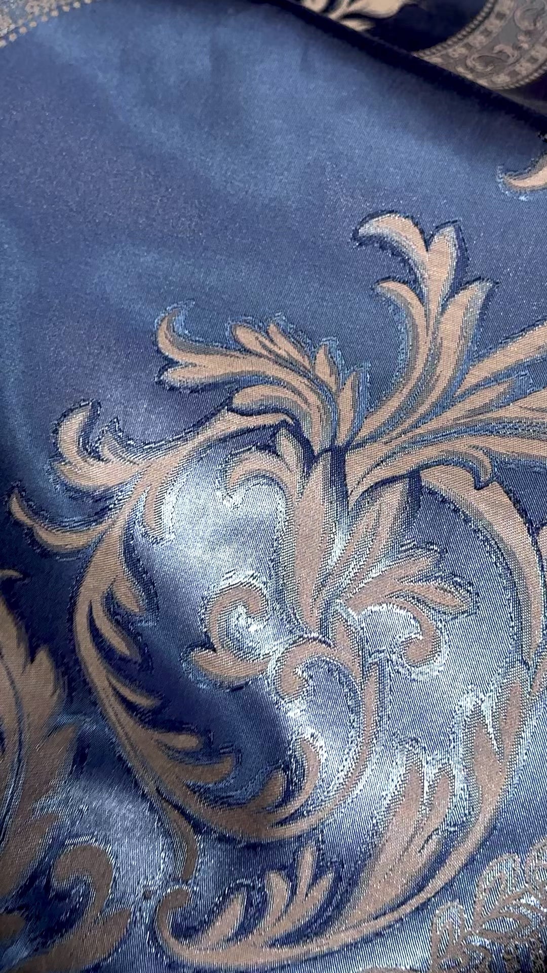 Jacquard & Cotton Sateen Bedding Set - Blue