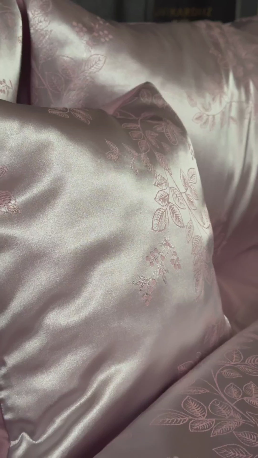 Jacquard & Cotton Sateen Bedding Set - Dusty Rose